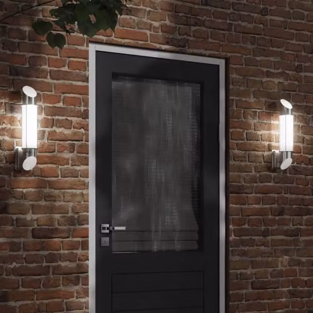 Berkfield Home Modern Silver Stainless Steel Outdoor Wall Light – 1