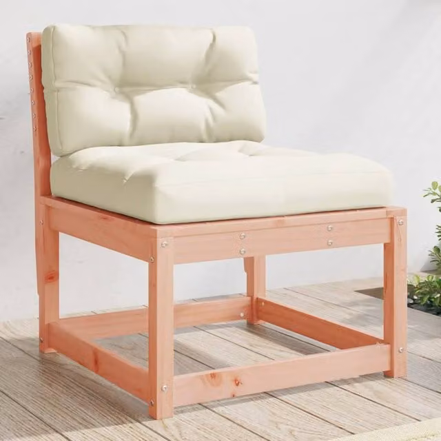 Berkfield Home Douglas 2-Piece Garden Sofa Set in Brown with Solid Wood Frame and Fabric Cushions