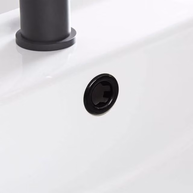 Nes Home Matt Black Replacement Basin Sink Hole Overflow Cover