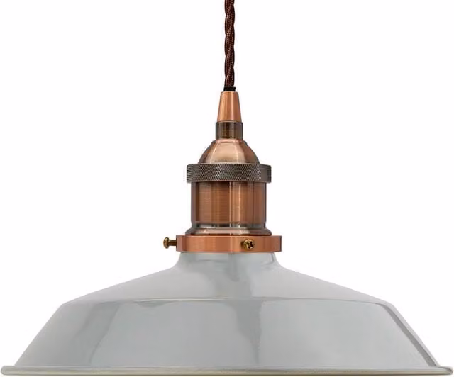 SE Home Trinity Small Metal Pendant Light in French Grey and Antique Copper
