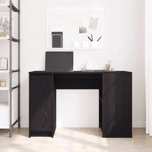 Berkfield Home Modern Black Oak Writing Desk, W/D/H: 120 x 42 x 76 cm