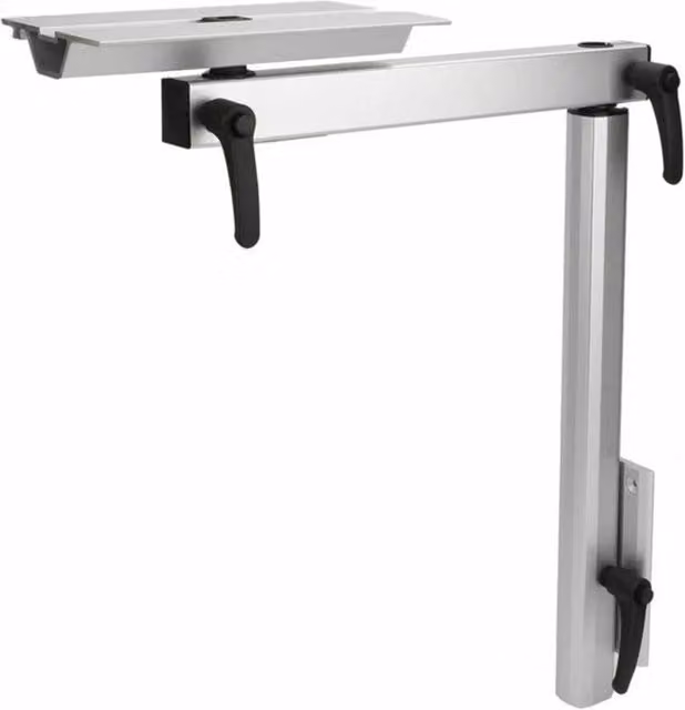 Nordara Silver Aluminium Swivel Adjustable RV Table Leg with Plate