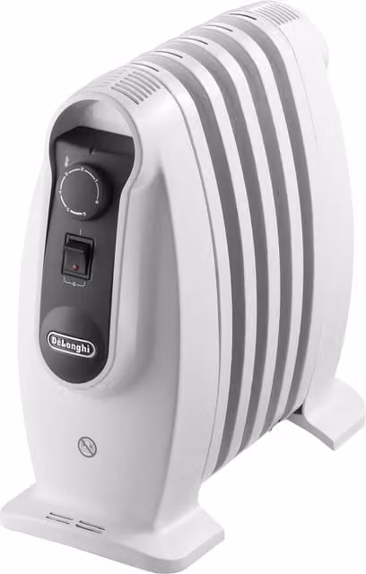 Delonghi 500W Nano Oil Filled Freestanding Radiator with Thermostat, White – 1
