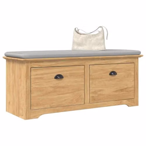 vidaXL BODO Hallway Bench in Brown, W/D/H: 118 x 40 x 50 cm