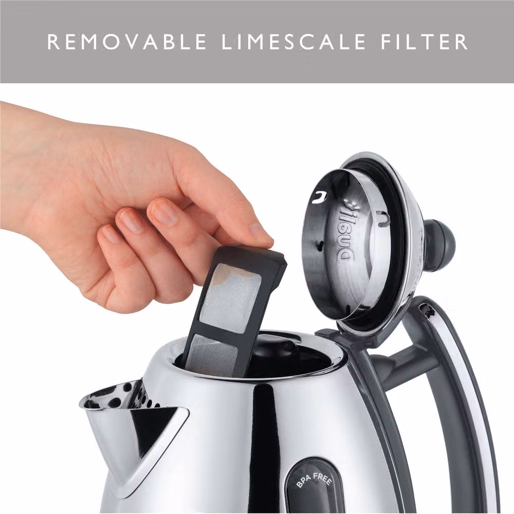 Dualit Lite Stainless Steel Jug Kettle in Grey and Silver, 1.5 l – 5