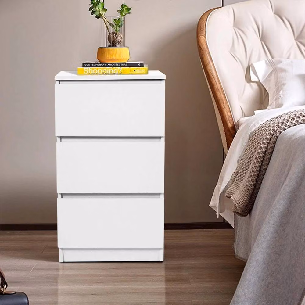 KORVIXA White Bedside Storage Cabinet – 2