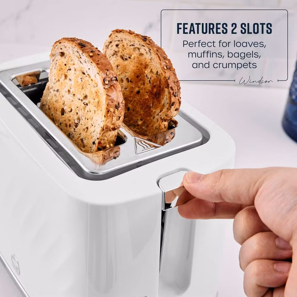 Swan Windsor 2 Slice Toaster, White, 900W – 4