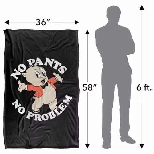 LOGOVISION Looney Tunes No Pants Super Soft Silky Touch Fleece Throw Blanket, Multicolour, W: 91.44 cm x L: 147 cm – 4