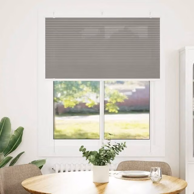 Berkfield Home Single Pleat Blind in Anthracite and Black, Polyester, W: 110 cm, H: 100 cm