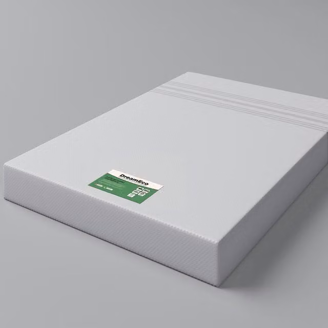 DreamEco White Hybrid Antibacterial Eco Pocket Spring Comfort Foam Mattress, W/D/H: 140 x 200 x 20 cm