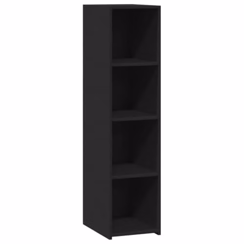 vidaXL Minimalist Black Highboard in Engineered Wood W/D/H: 30 x 41 x 124 cm – 1