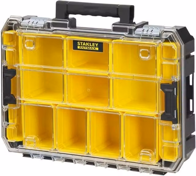 Stanley Fatmax Pro-stack Stackable Organiser in Transparent and Multicolour