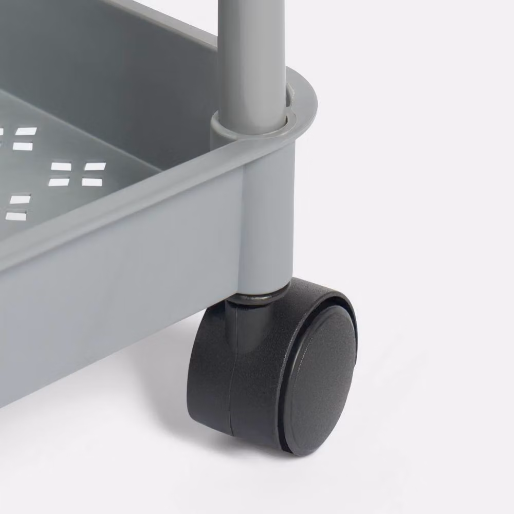OHS 3 Tier Rolling Storage Trolley Cart in Grey – 3