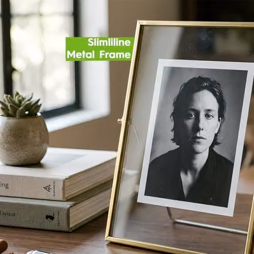 Nicola Spring Metal Photo Frames, Pack of 2, Gold, Fits 20 x 25 cm – 4