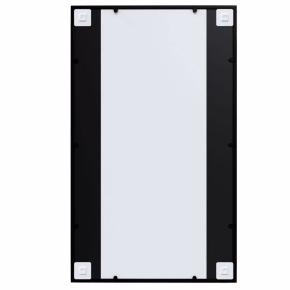 Berkfield Home Set of 6 Rectangular Metal Wall Mirrors in Black, W: 100 cm, H: 60 cm – 3