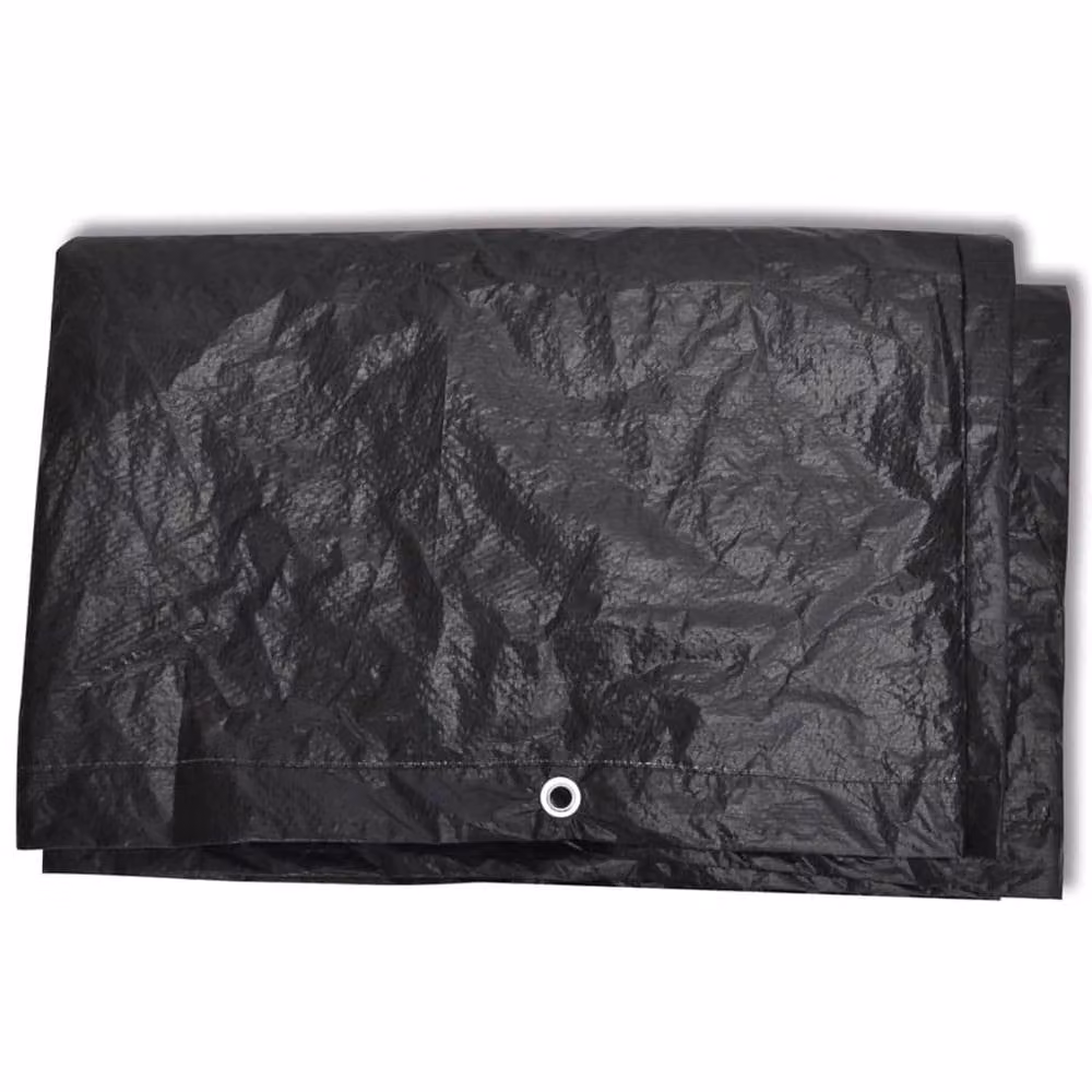 Berkfield Home Garden Furniture Cover with 8 Eyelets, Black, W/D/H: 122 x 112 x 98 cm – 4