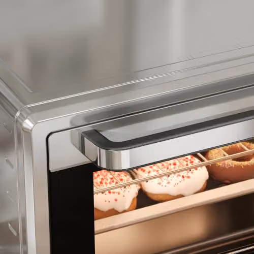 HOMCOM 21L Mini Electric Oven and Grill with Adjustable Temperature, 1400W, Silver – 4
