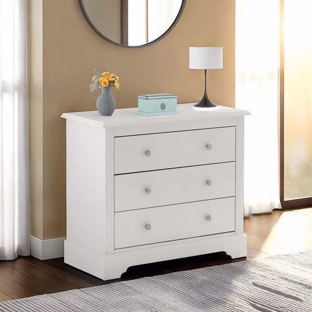 Seconique Stratford 3 Drawer Chest in White