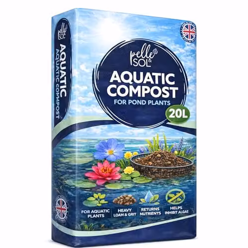 Pelle & Sol 20L Aquatic Compost with Loam and Grit for Pond Plants in Brown – 1