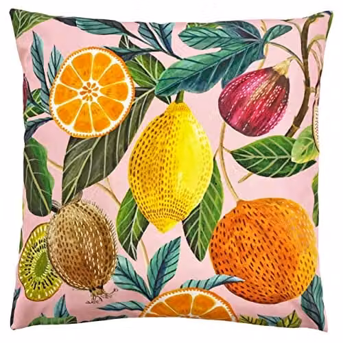 Evans Lichfield Citrus Tropical Multi-Colour Outdoor Square Polyester Cushion, W/D/H: 43 x 43 x 43 cm – 1