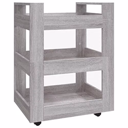 vidaXL Modern Kitchen Trolley in Grey, W/D/H: 60 x 45 x 80 cm – 1