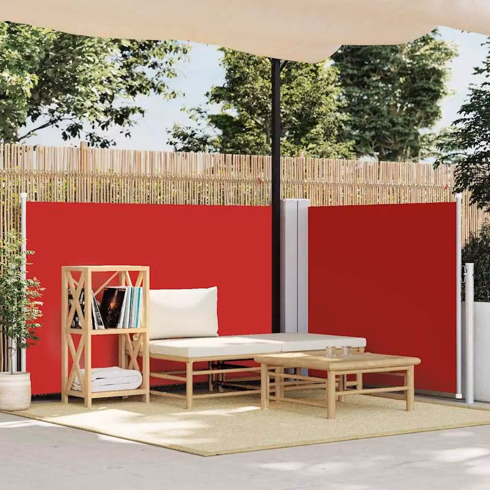 Berkfield Home Retractable Side Awning in Red, W/H: 600 x 120 cm – 2