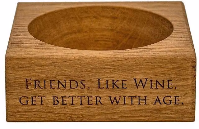 Selbrae House Solid Oak Wine Bottle Coaster in Brown