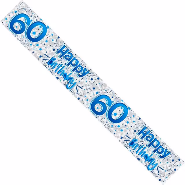 KDMD Blue 60th Birthday Pennant Banner Pack of 20