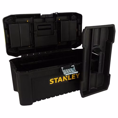 Stanley Basic Toolbox with Organiser Top and Inserts, Black, W: 50.0 cm, D: 40.6 cm, H: 19.5 cm – 9