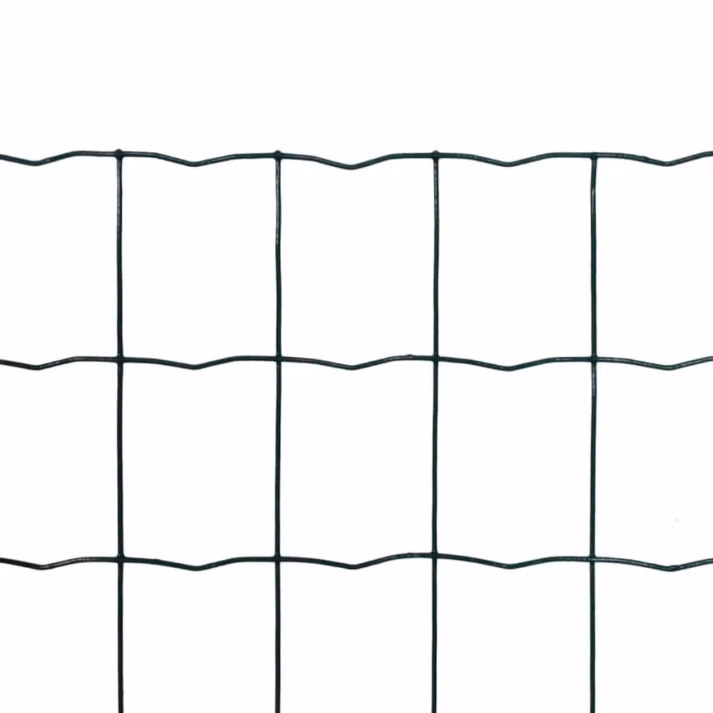 Berkfield Home Euro Fence PVC-Coated Steel Fencing, Green, 10 x 0.8 m – 2