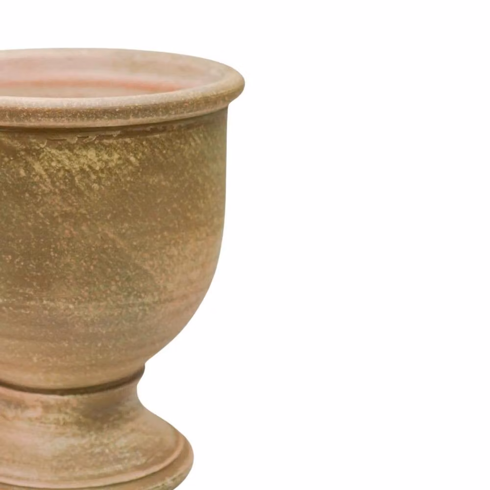 Ivyline York Verde Terracotta Urn, Green, H: 25 cm, D: 21.5 cm – 2