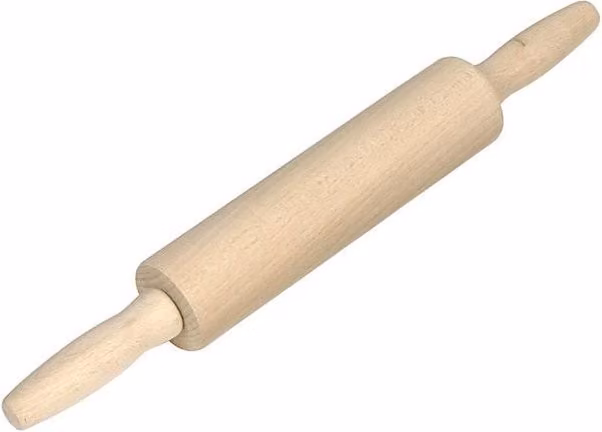 Universal Textiles Wooden Rolling Pin in Multicolour and Beige