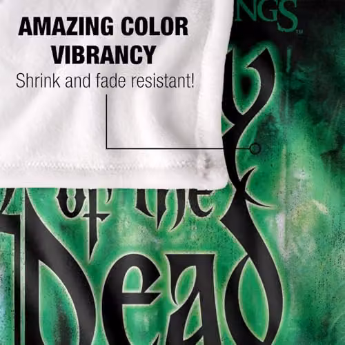 LOGOVISION Lord Of The Rings Army Of The Dead Homage Super Soft Silky Touch Fleece Throw Blanket, Multicolour, W: 152 cm, D: 127 cm – 3
