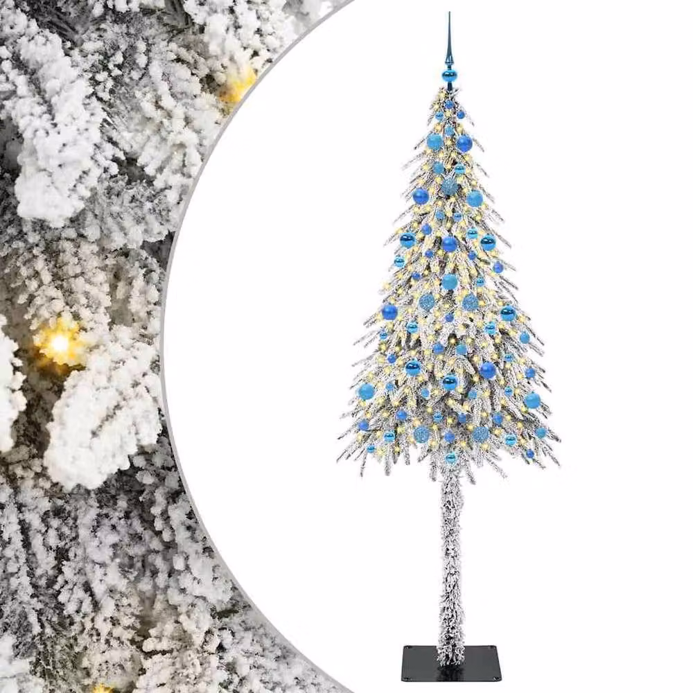 Berkfield Home White Christmas Tree with 300 LEDs, Height: 210 cm – 2