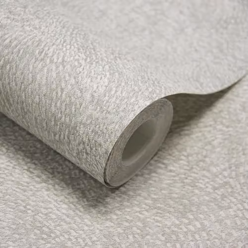 Grandeco Santiago Swirled Stitch Textured Blown Abstract Vinyl Wallpaper, Grey
