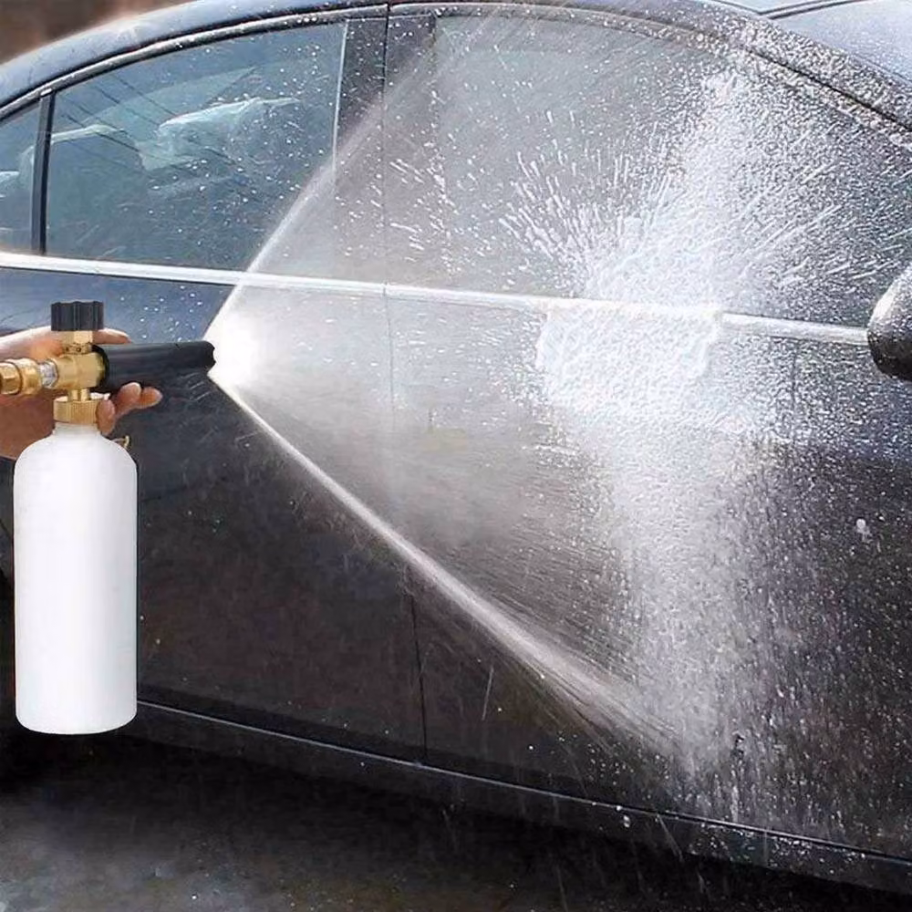 Kelvenix 1/4 inch High Pressure Washer Foam Bottle with Water Gun and 5 Nozzles, Black – 3