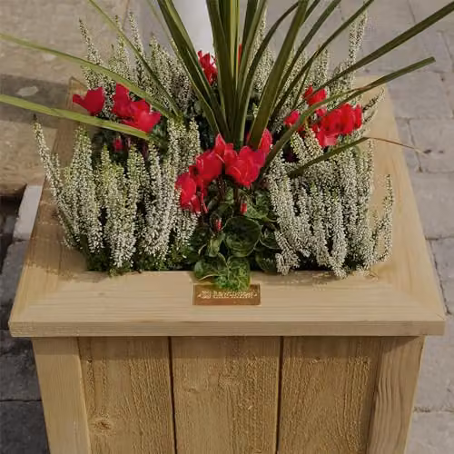 Rowlinson Heritage Small Planter Tub in Brown and Black, W: 43 cm, D: 42 cm, H: 43 cm – 2