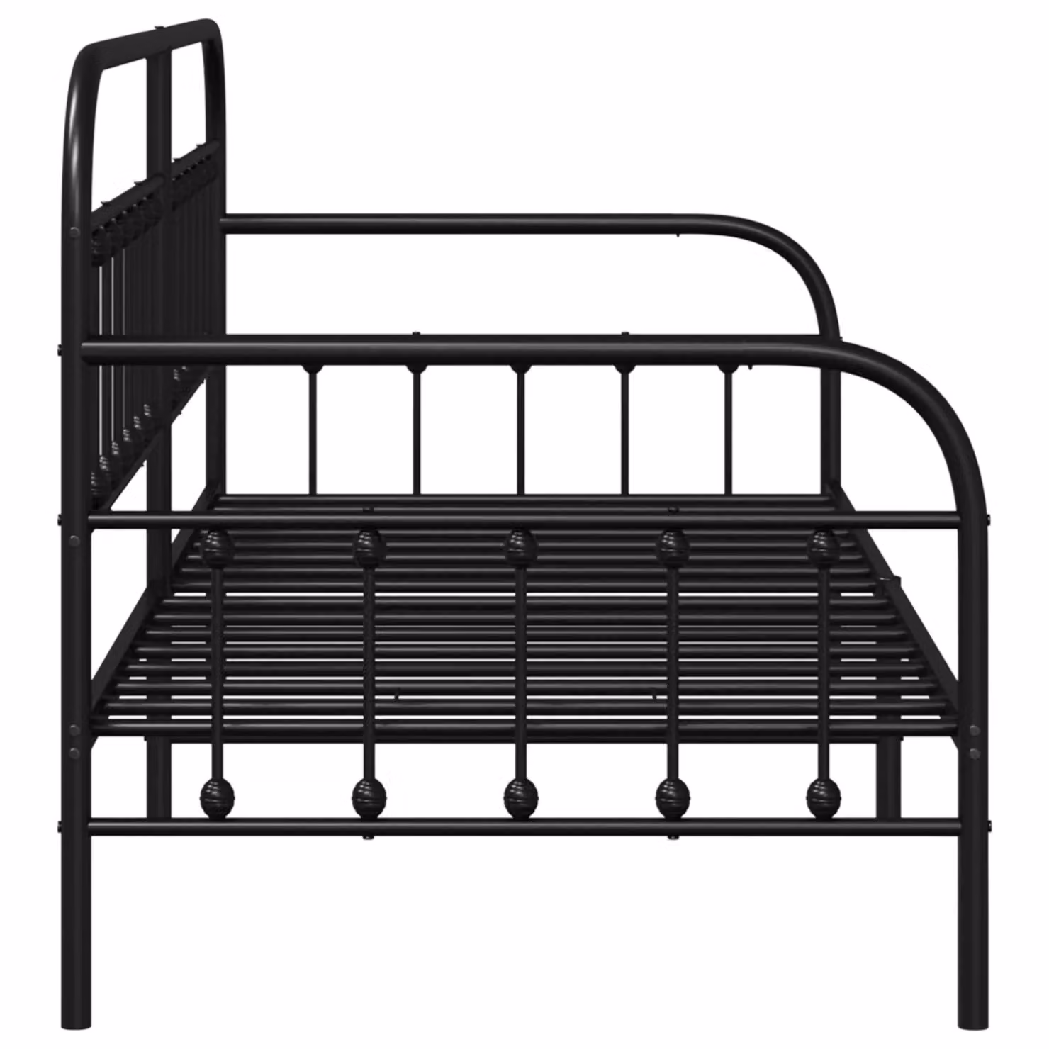 Berkfield Home Minimalist Metal Daybed Frame in Black, W/D/H: 90 x 200 cm – 3