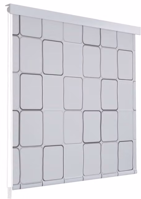 Berkfield Home Square Shower Roller Blind, White, W: 160 cm, H: 240 cm