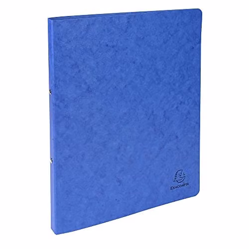 Exacompta Blue Glossy A4 Card Binder with 2 x 15 mm Round Rings and 20 mm Spine, W: 32 cm, H: 25 cm