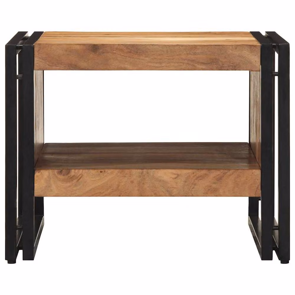 Berkfield Home Brown Acacia Wood Coffee Table, W/D/H: 50 x 50 x 38 cm – 3