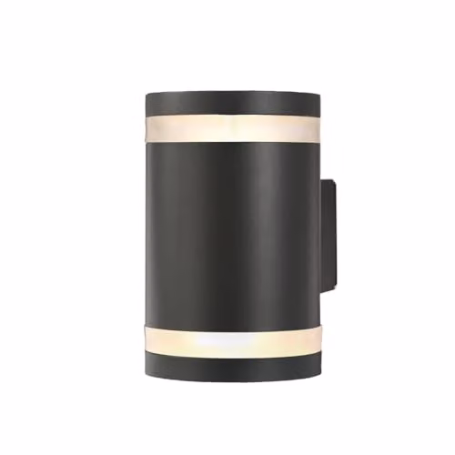 Lights4fun Wentworth Matte Black Solar Up and Down LED Wall Light for Garden and Terrace – 3