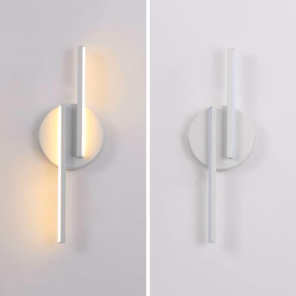 Pheashine Modern White LED Wall Sconce, 16W 3000K Warm White Linear Wall Light, W: 44 cm – 2