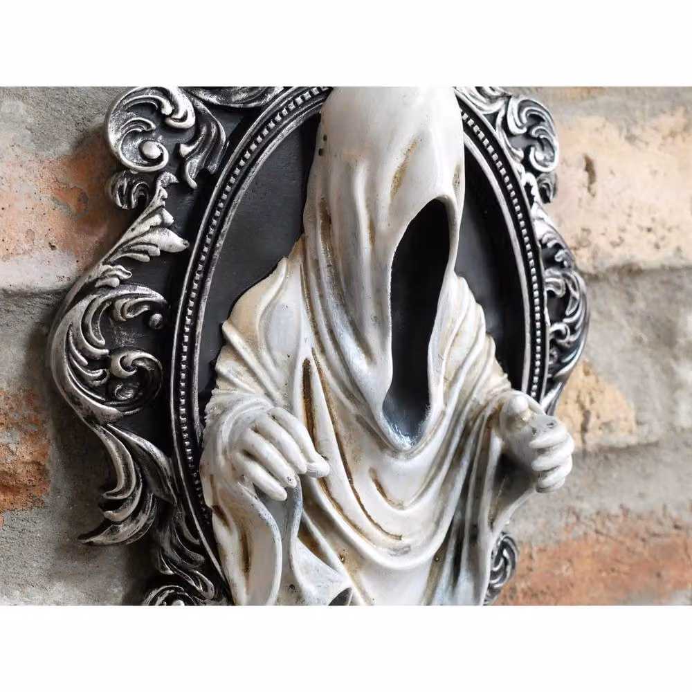 Gifts Direct 2 U Ghost Wall Plaque Gothic Style Screaming Reaper Ornament in White and Multicolour – 4