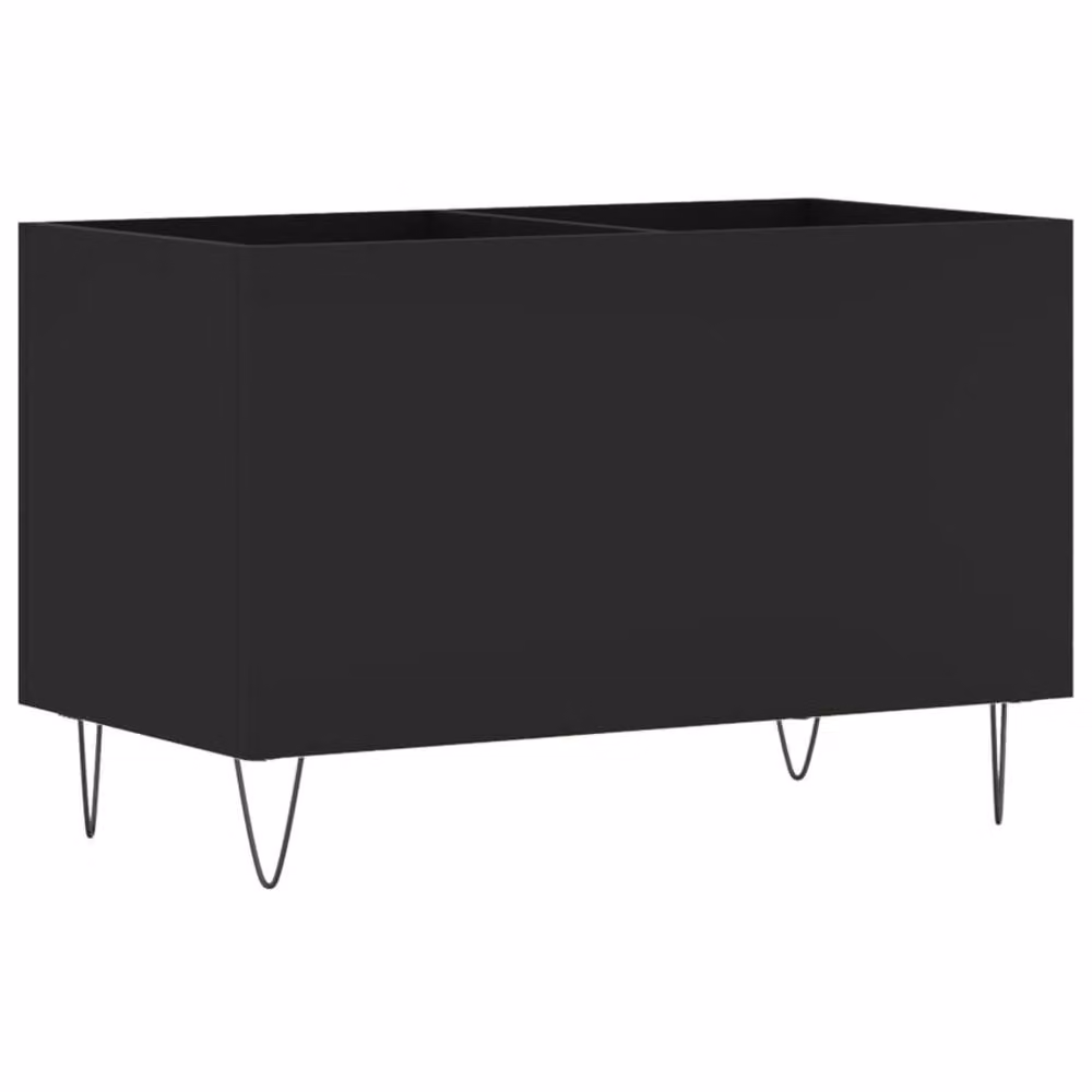 Berkfield Home Modern Black Record Cabinet W/D/H: 74.5 x 38 x 48 cm – 3