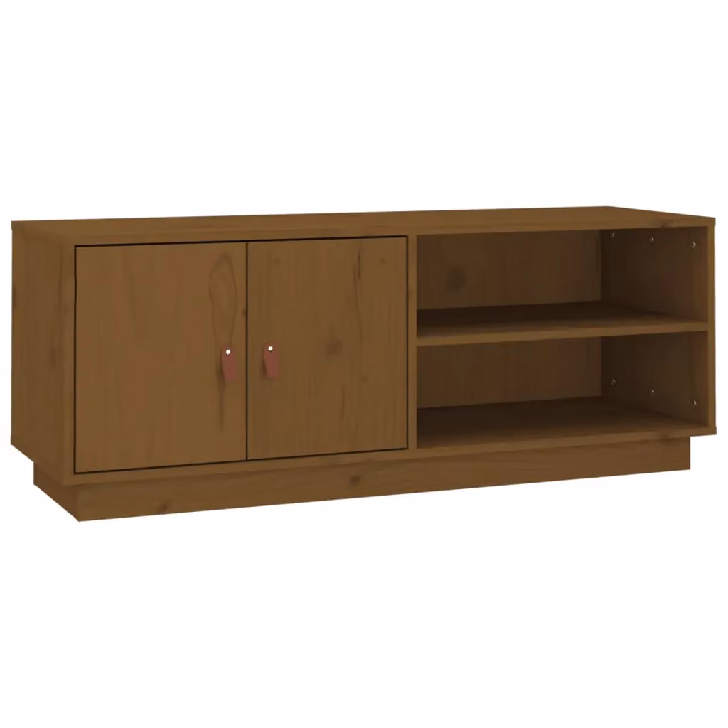 Berkfield Home Rustic Honey Brown TV Cabinet in Solid Pine, W/D/H: 105 x 34 x 40 cm – 2