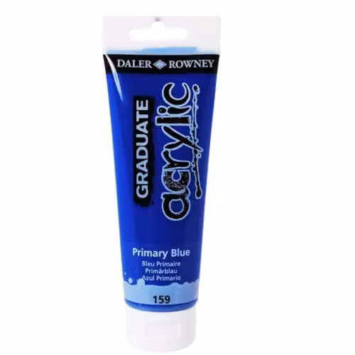 Daler-Rowney Graduate Acrylic Paint, Primary Blue, 120 ml