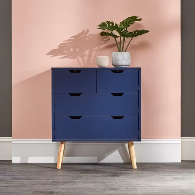 GFW Nyborg 4 Drawer Chest in Blue – 1