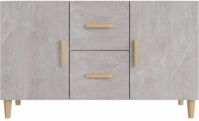Berkfield Home Sideboard in Concrete Grey, W/D/H: 100 x 36 x 60 cm – 1