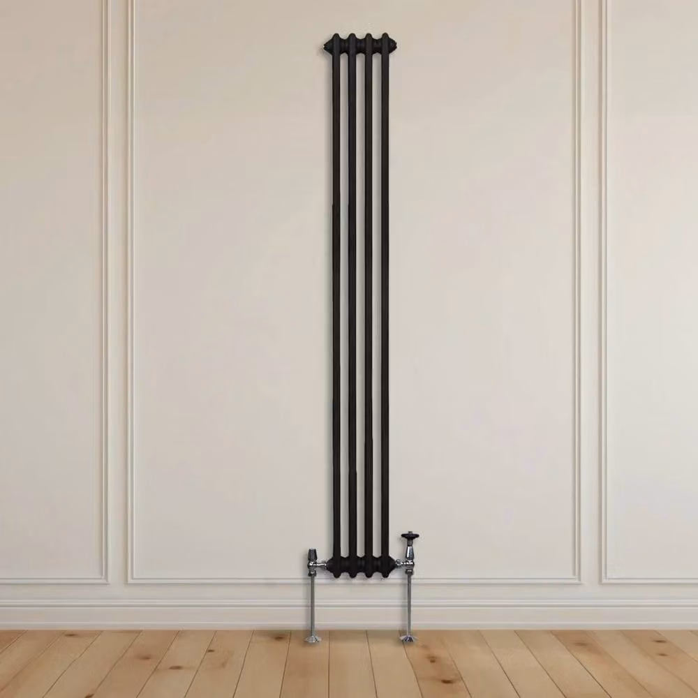 Monstershop Traditional 3 Column Steel Radiator, Black, H 180 cm x W 20.2 cm x D 10 cm – 7